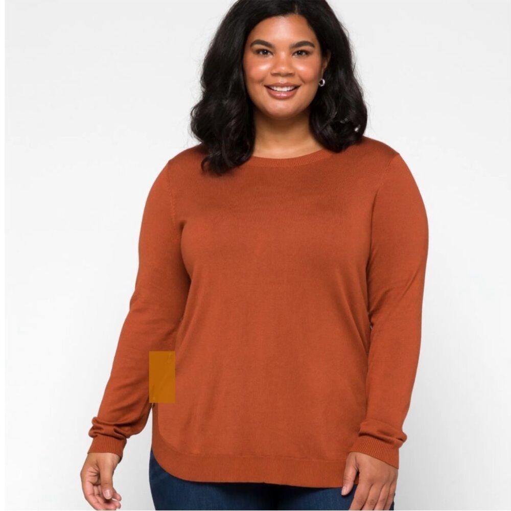 LETY & ME Pullover Sweater in Burnt Orange Size 2X NWOT